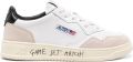 Autry Medalist Low leren en suède sneakers met tekst Wit - Wit