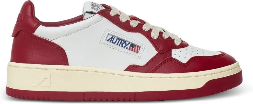 Autry Medalist Low leren sneakers met colourblocking Rood