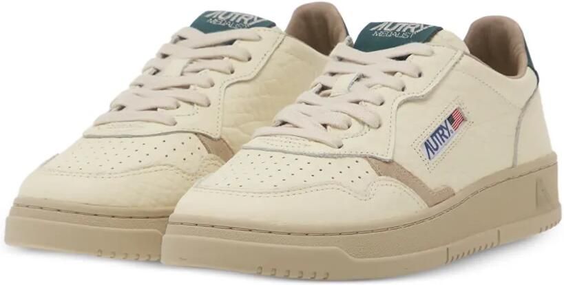 Autry Medalist Low leren sneakers met geperforeerde details Beige - Foto 3