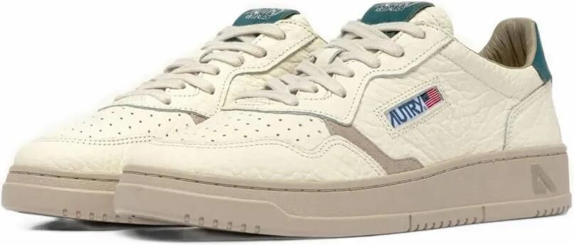 Autry Medalist Low sneakers in feather grey and dark sea leather Beige