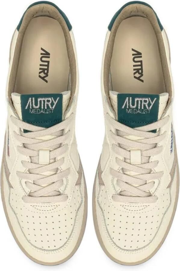 Autry Medalist Low sneakers in feather grey and dark sea leather Beige - Foto 2