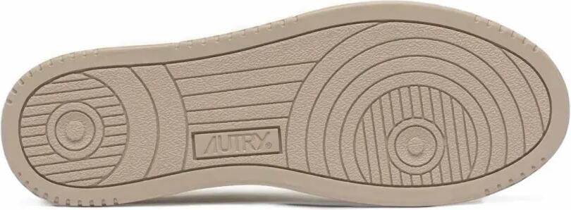 Autry Medalist Low sneakers in feather grey and dark sea leather Beige - Foto 5