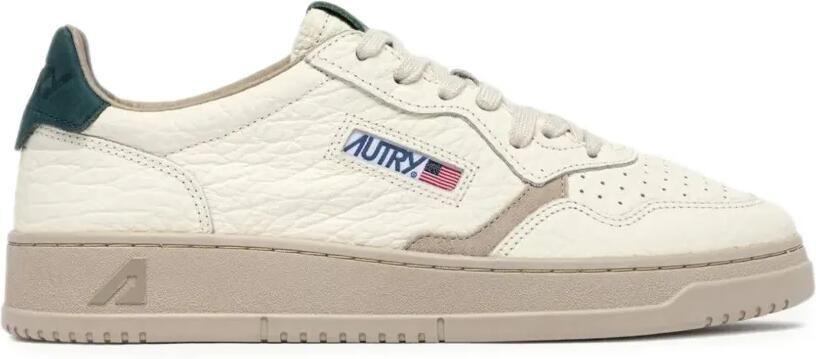 Autry Medalist Low sneakers in feather grey and dark sea leather Beige - Foto 4