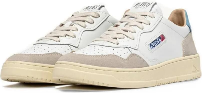 Autry Medalist low sneakers in white and forget me not suede and leather Wit - Foto 3