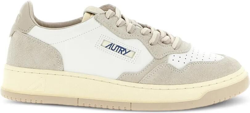 Autry Medalist Low sneakers met suède vlak Wit