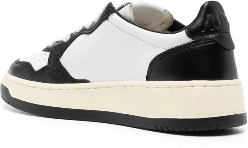Autry Medalist Low sneakers van wit en zwart leer met tekst - Foto 3