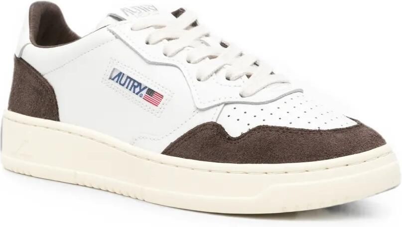 Autry Medalist Low sneakers van wit leer en mahonie suède - Foto 3