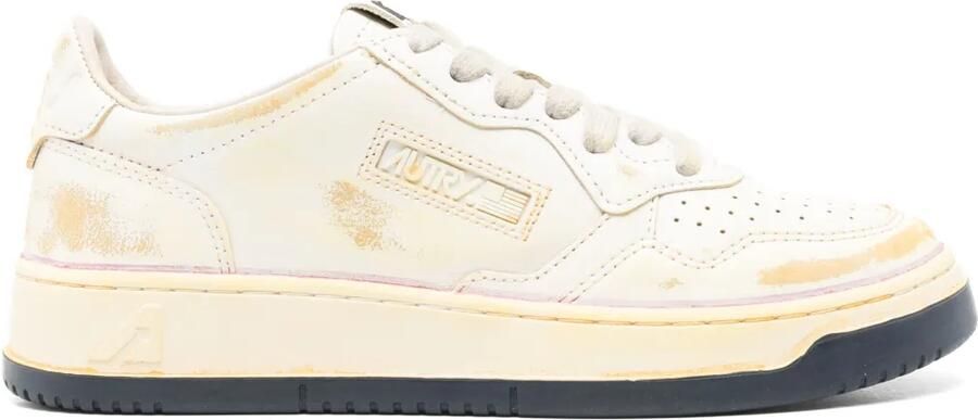 Autry Medalist Low Super leren sneakers Wit