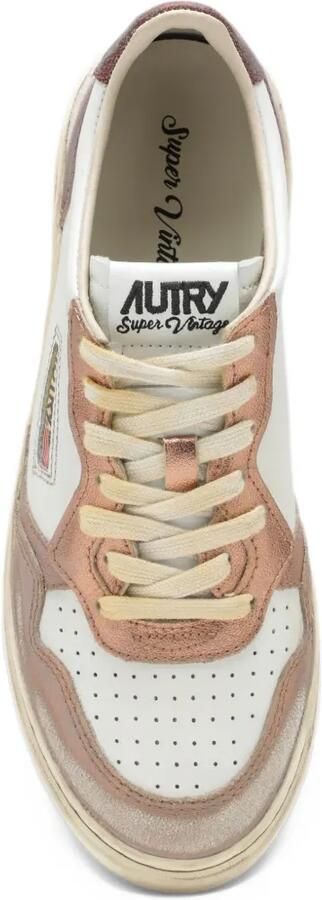 Autry Medalist Low Super Vintage sneakers in rising sun and jasper leather Wit