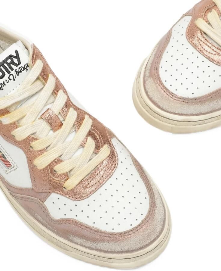 Autry Medalist Low Super Vintage sneakers in rising sun and jasper leather Wit - Foto 2