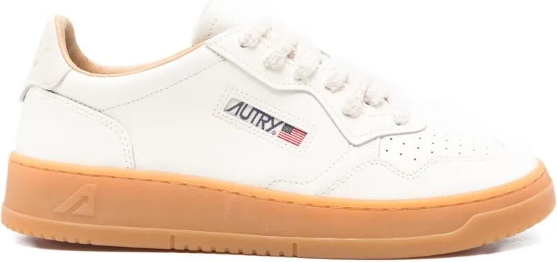 Autry Medalist low-top sneakers van leer Beige