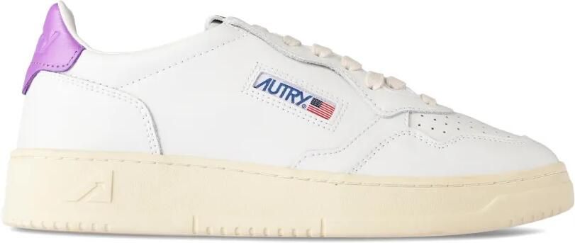 Autry Medalist low-top sneakers van leer en suède Wit