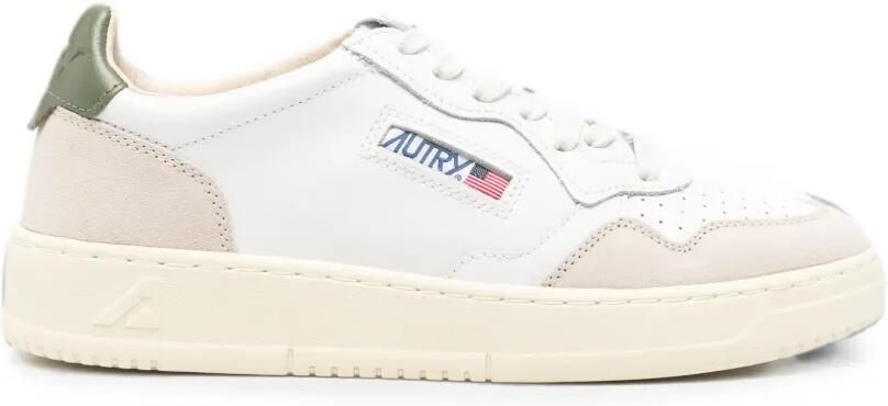 Autry Medalist low-top sneakers van leer en suède Wit