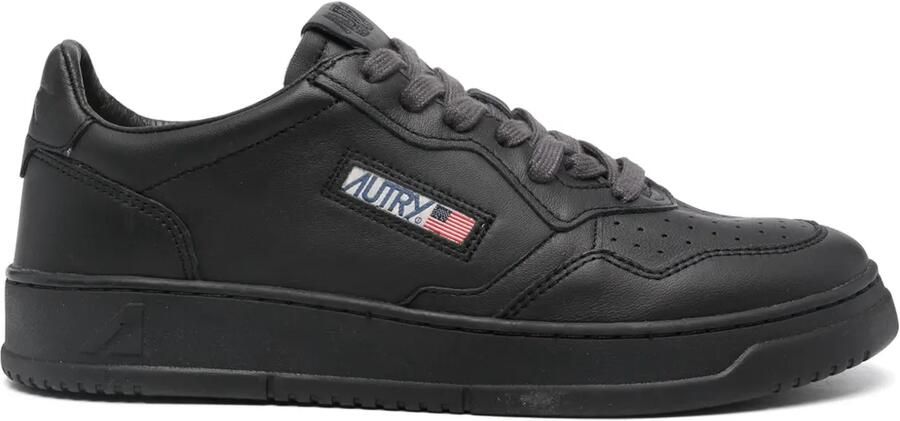 Autry Medalist low-top sneakers van leer Zwart