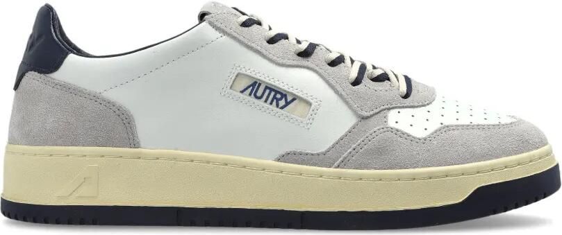 Autry Medalist low-top sneakers van suède en leer Wit