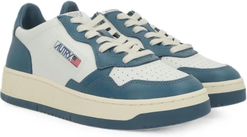 Autry Medalist low-top sneakers van wit en blauw leer - Foto 4