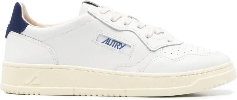 Autry Medalist low-top sneakers van wit leer en blauw suède
