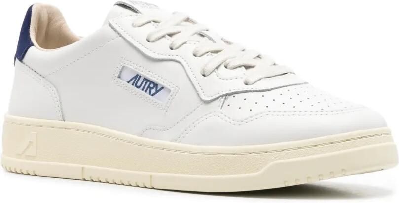 Autry Medalist low-top sneakers van wit leer en blauw suède - Foto 2