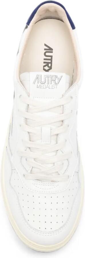 Autry Medalist low-top sneakers van wit leer en blauw suède - Foto 4