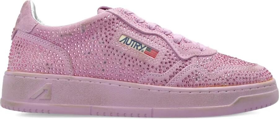 Autry Medalist low-top suède sneakers Roze