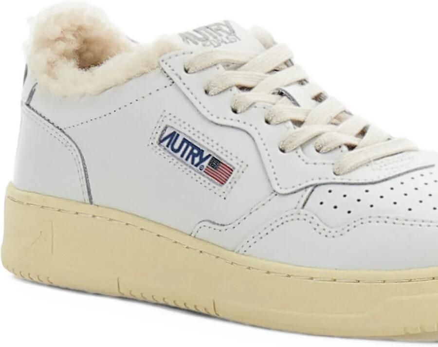 Autry Medalist shearling-trim sneakers Wit - Foto 2