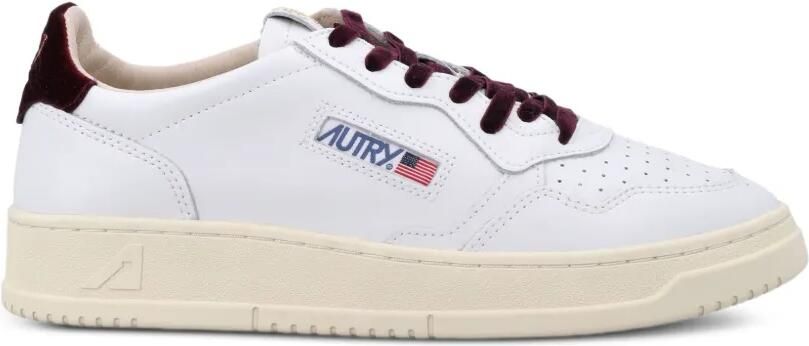 Autry Medalist sneakers met fluwelen afwerking Wit