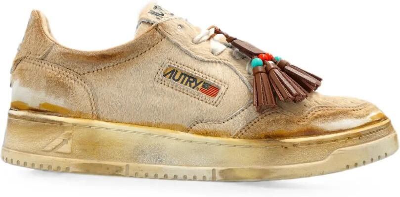Autry Medalist sneakers met kwastje Beige