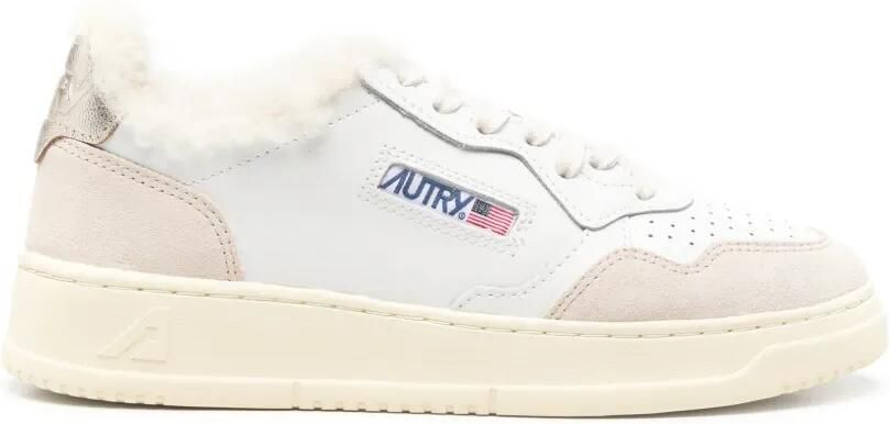 Autry Medalist sneakers met lammy afwerking Wit