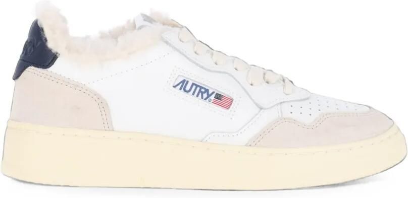 Autry Medalist sneakers met lammy voering Wit
