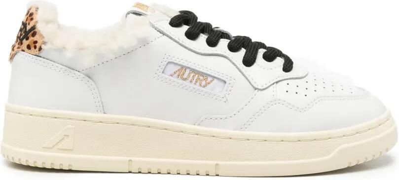 Autry Medalist sneakers met luipaard-print Wit