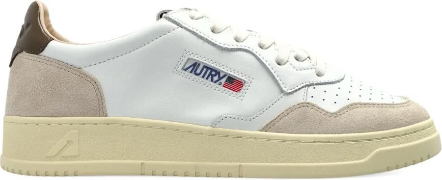 Autry Medalist sneakers met suède vlak Wit