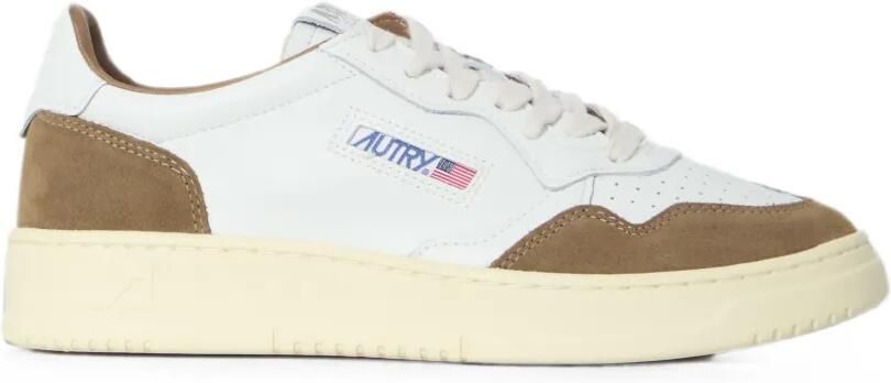 Autry Medalist sneakers met suède vlak Wit