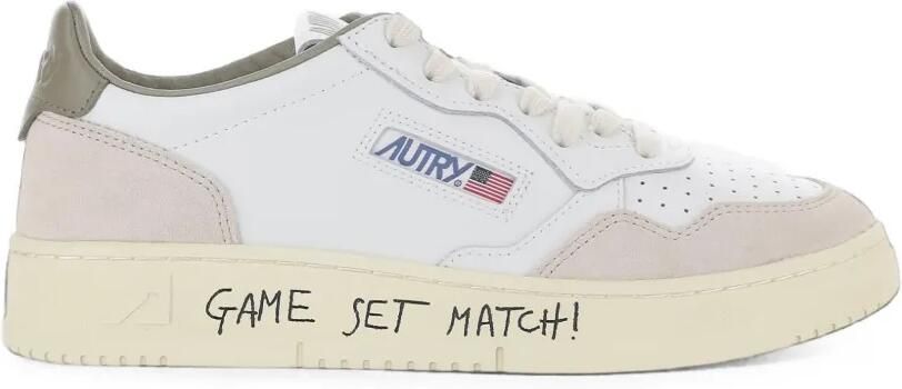 Autry Medalist sneakers met suède vlak Wit