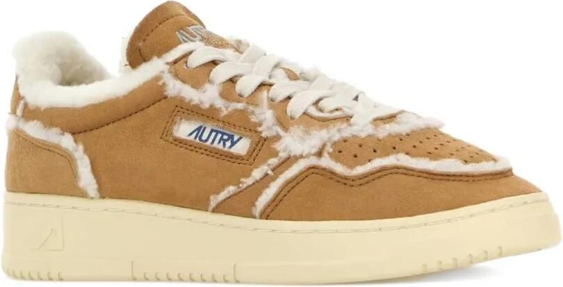Autry Medalist suède katoenen sneakers Beige - Foto 2
