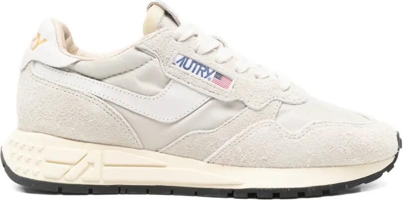 Autry Reelwind leren sneakers met vlakken Beige