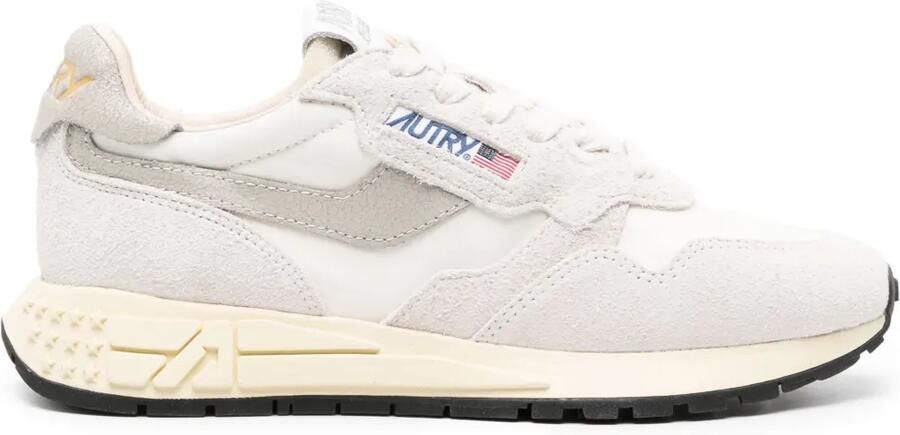Autry Reelwind leren sneakers met vlakken Wit