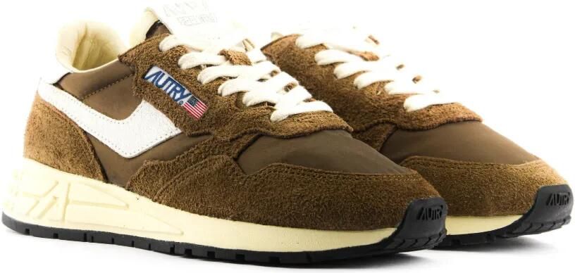 Autry Reelwind low-top sneakers met logopatch Bruin - Foto 5