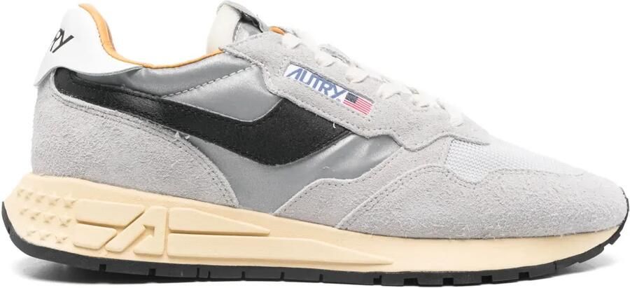 Autry Reelwind Low "Sand Cracked Leather and Nylon" sneakers Beige