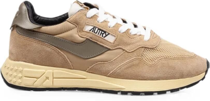 Autry Reelwind Low sneakers met vlakken Beige