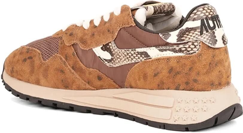 Autry Reelwind Low sneakers van Evy Leopard en zomerse nylon en suède Bruin - Foto 3