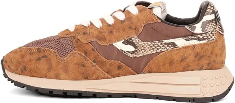 Autry Reelwind Low sneakers van Evy Leopard en zomerse nylon en suède Bruin - Foto 5