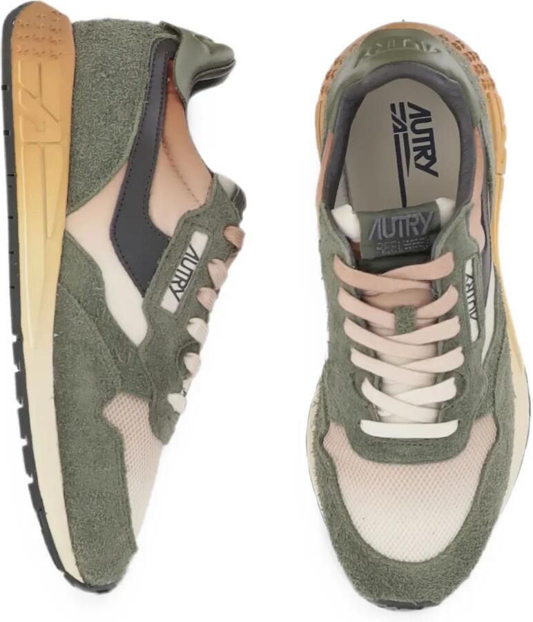 Autry Reelwind low-top sneakers met suède vlakken Groen - Foto 2