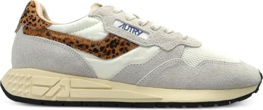 Autry Reelwind low-top sneakers van nylon en suède Beige