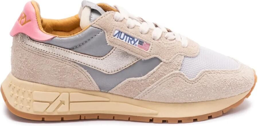 Autry Reelwind reflecterende low-top sneakers Beige