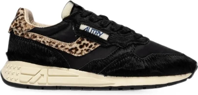 Autry Reelwind sneakers met luipaardprint Zwart
