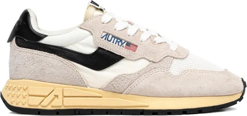Autry Reelwind sneakers met suède vlak Beige