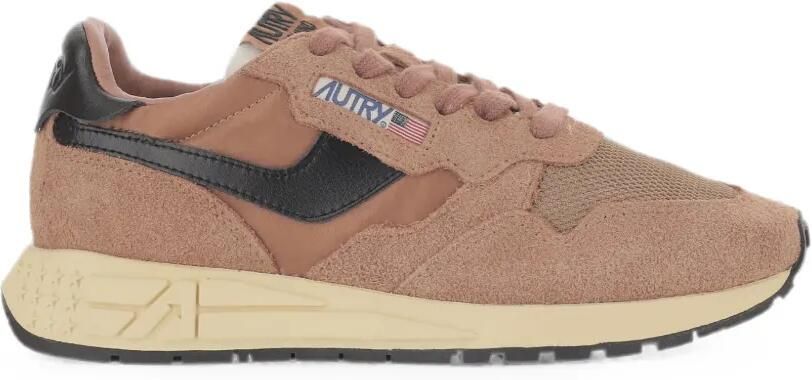 Autry Reelwind sneakers met suède vlak Beige