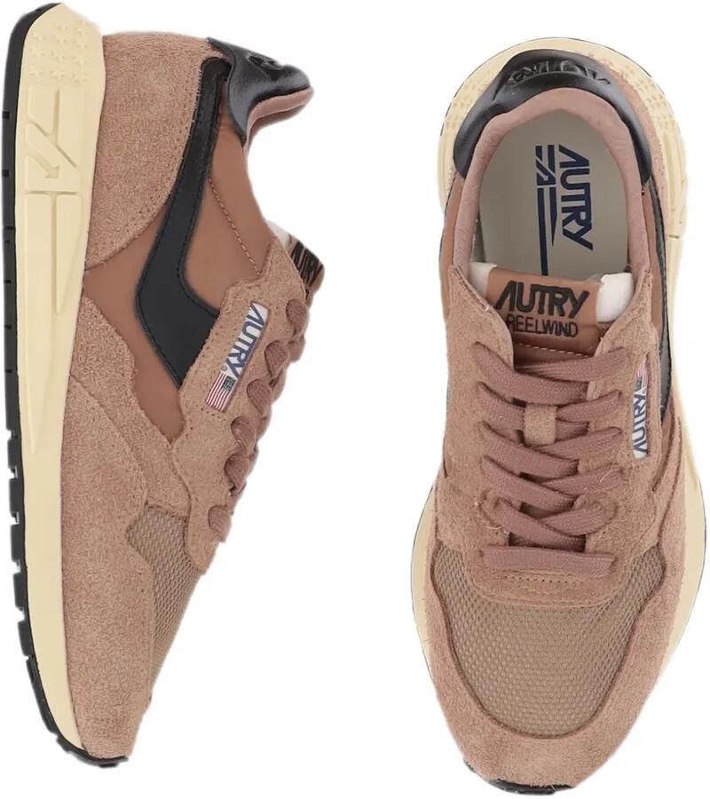 Autry Reelwind sneakers met suède vlak Beige - Foto 3