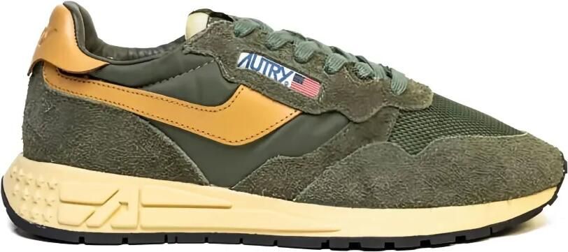 Autry Reelwind sneakers met suède vlak Groen