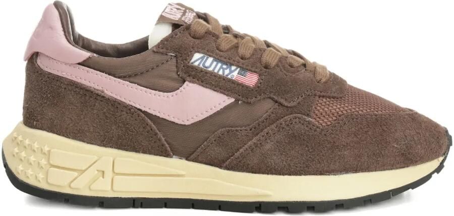 Autry Reelwind suède mesh sneakers Bruin